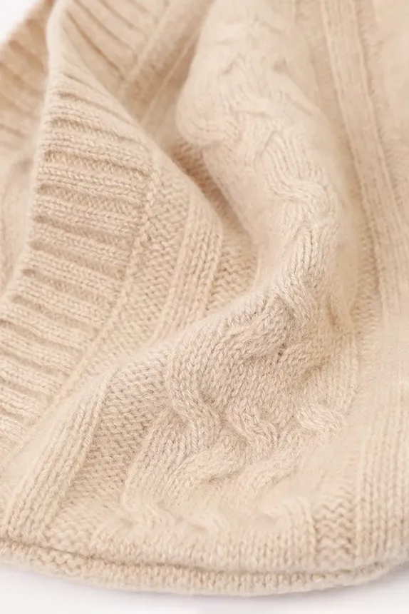 100% Cashmere Balaclava Beanie