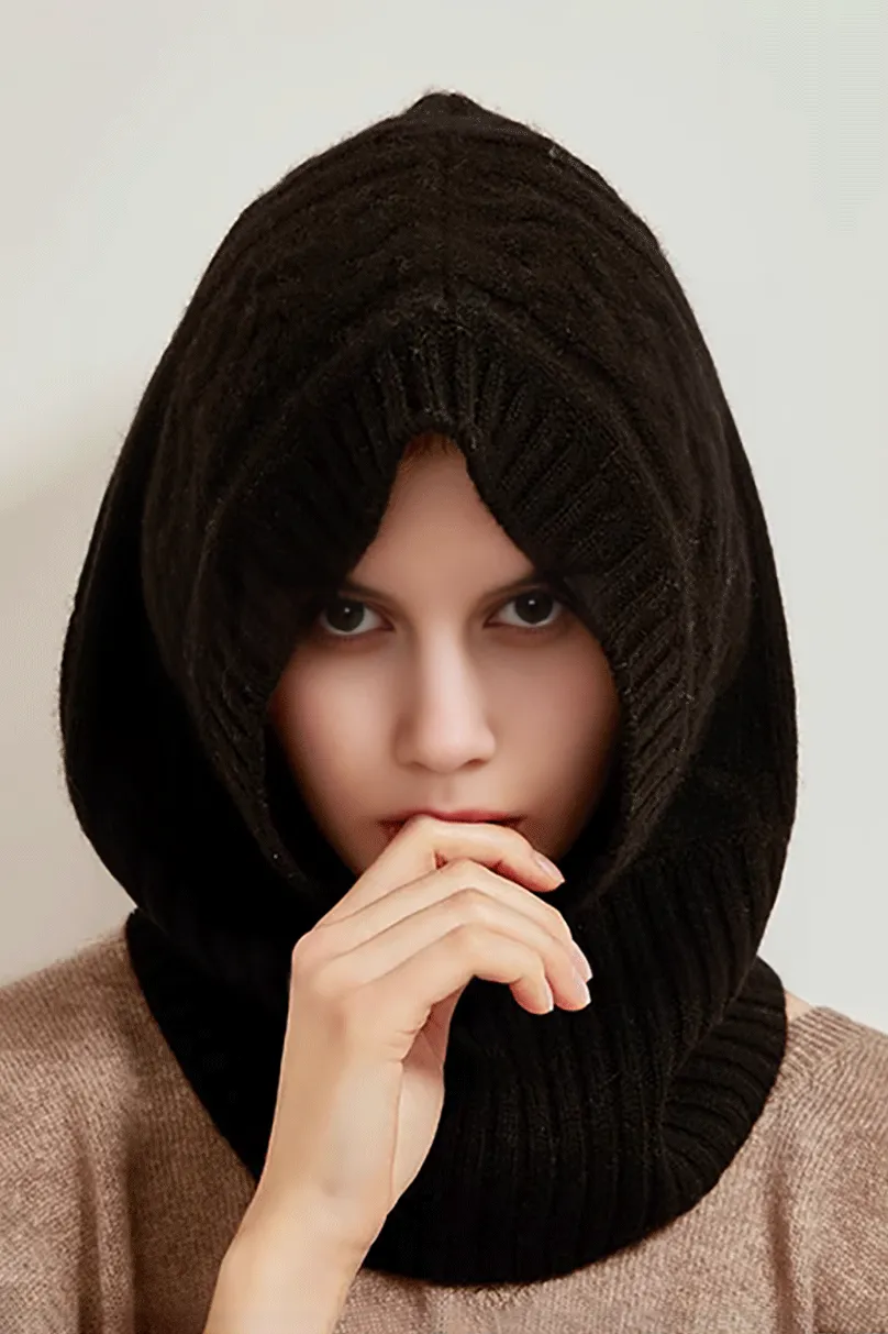 100% Cashmere Balaclava Beanie