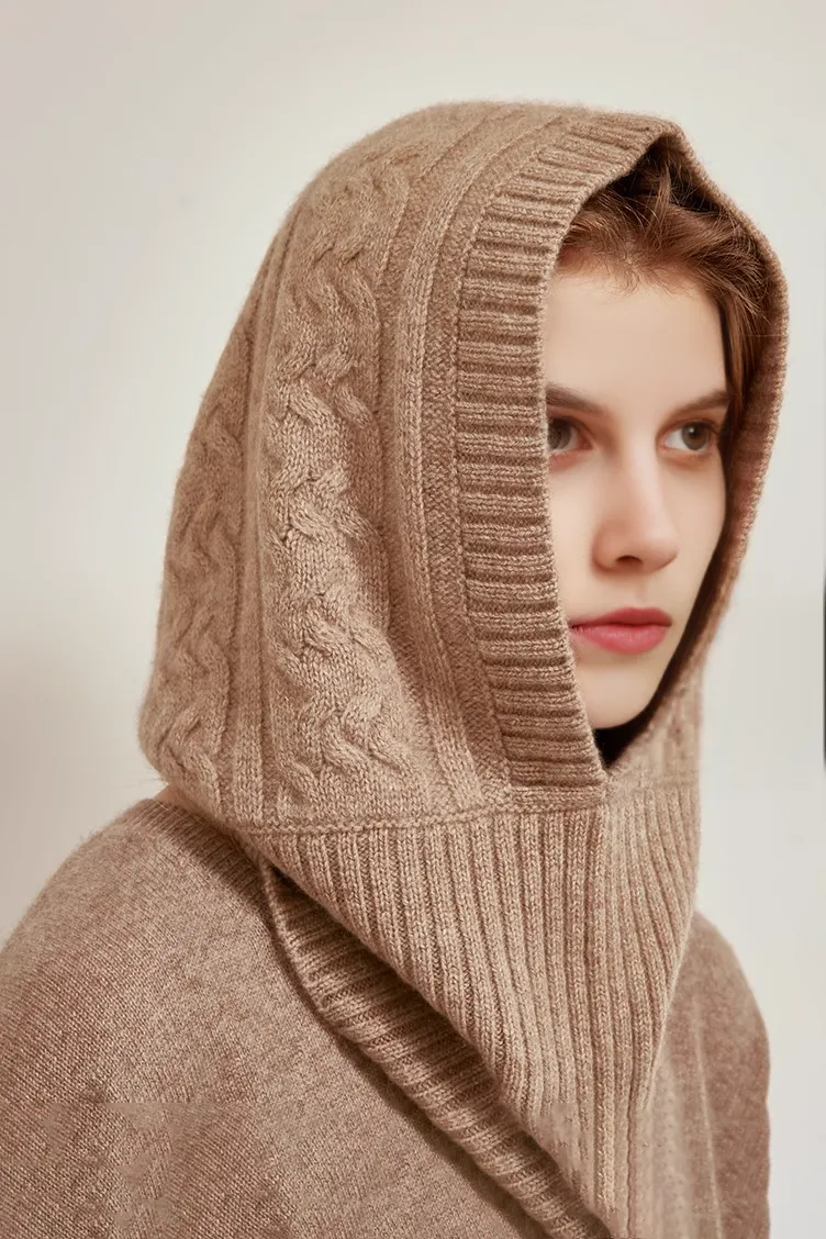 100% Cashmere Balaclava Beanie