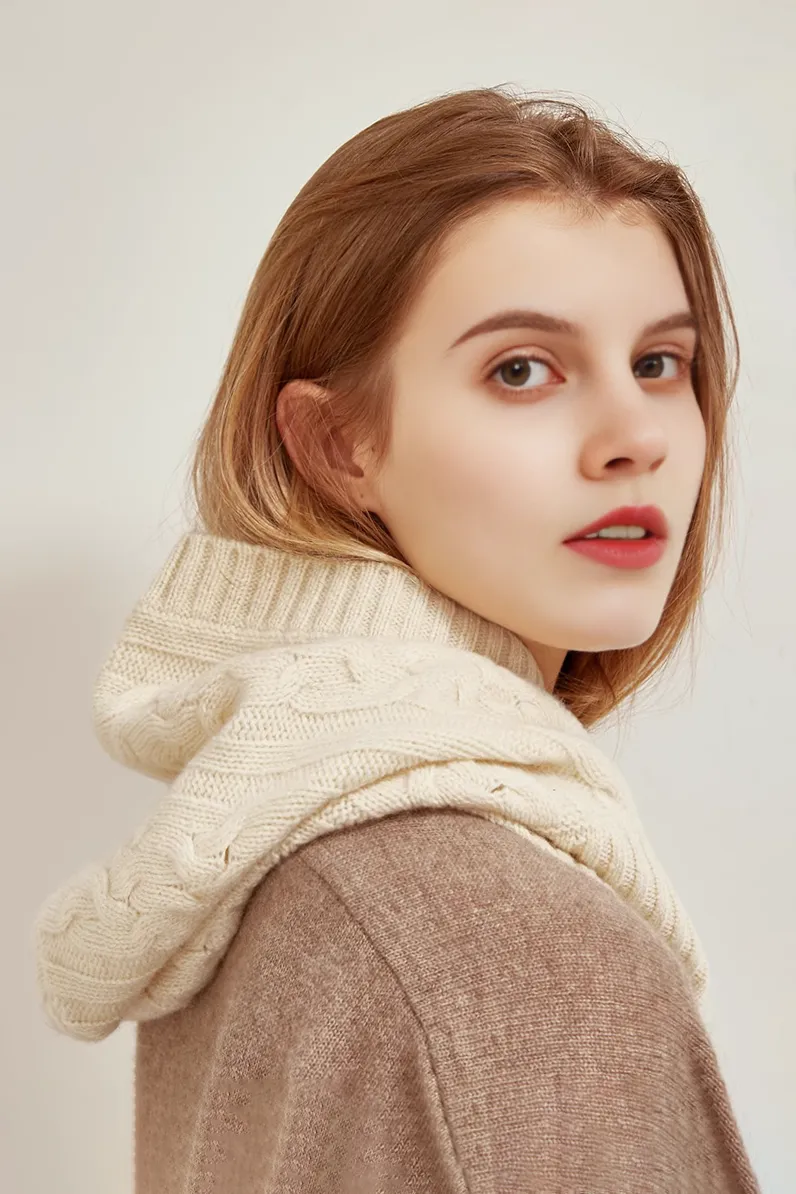 100% Cashmere Balaclava Beanie