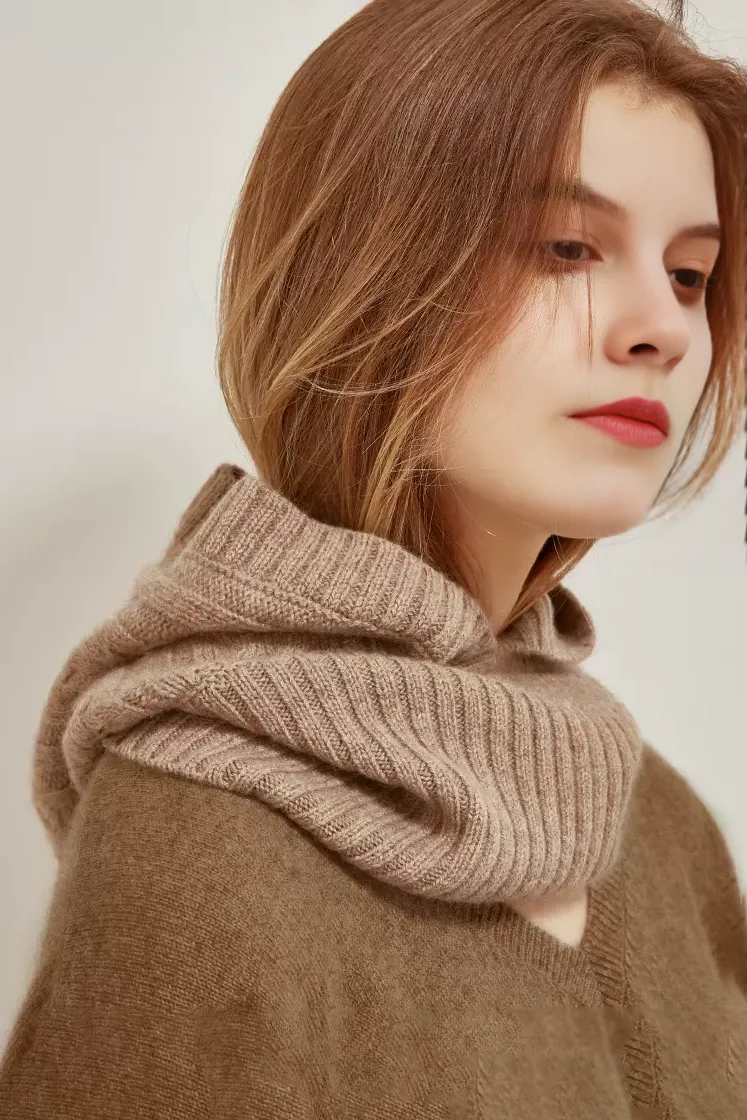 100% Cashmere Balaclava Beanie