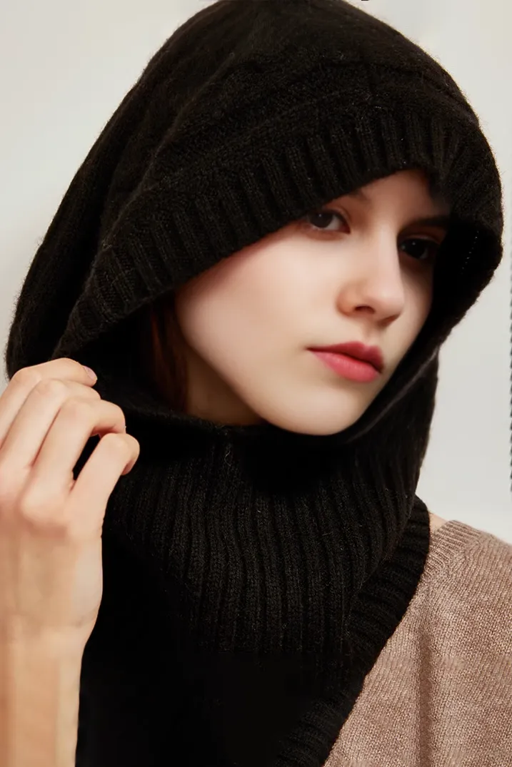 100% Cashmere Balaclava Beanie