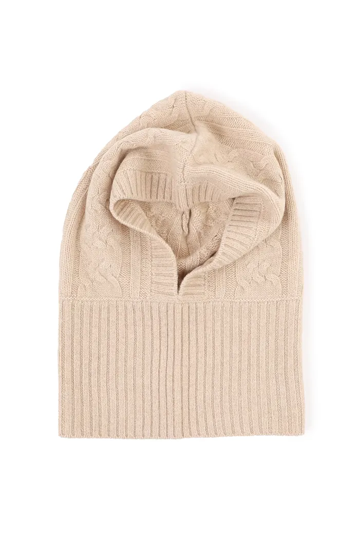 100% Cashmere Balaclava Beanie