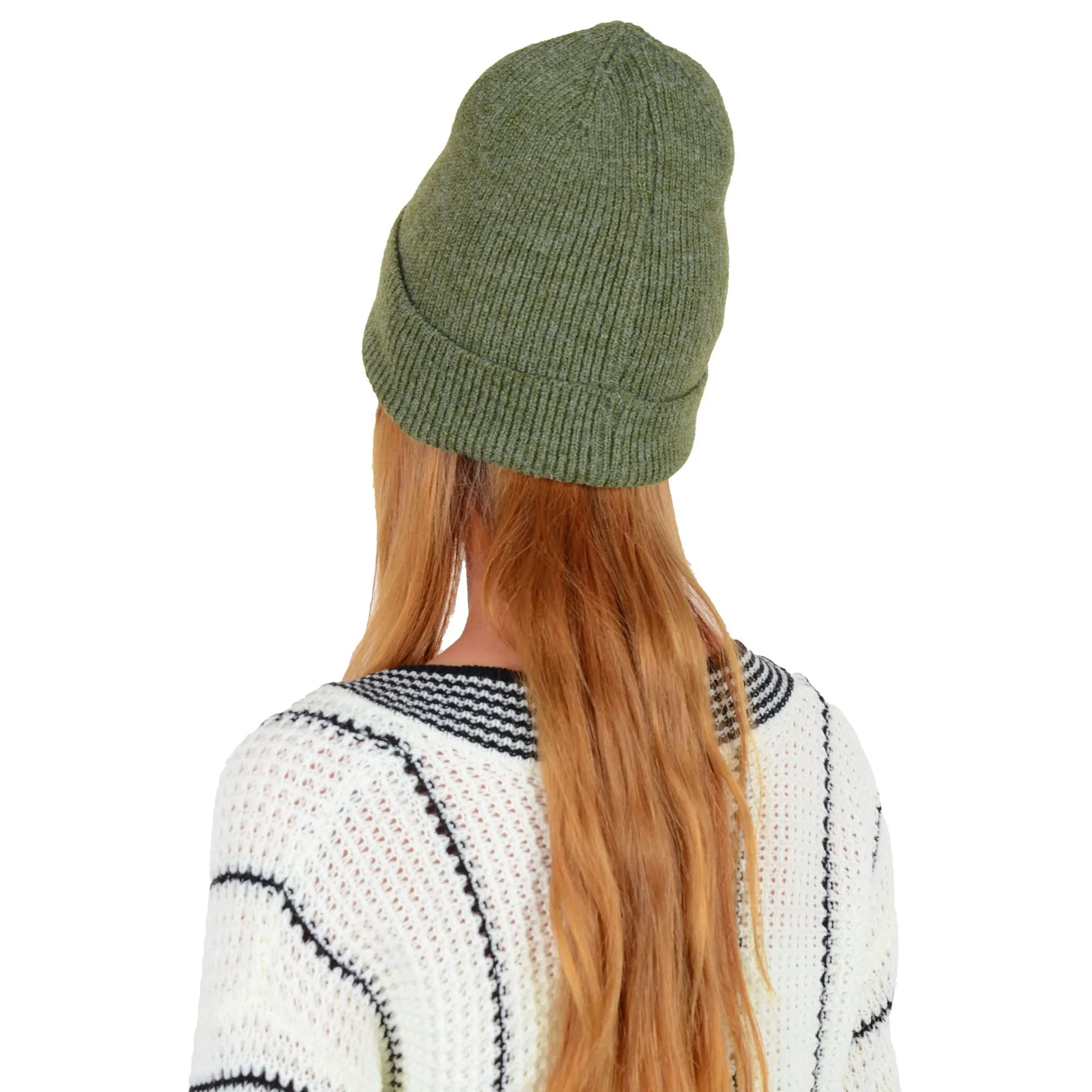 Alilang Warm Winter Knit Cuffed Beanie Cap for Women Men Daily Slouchy Ski Hat Cap