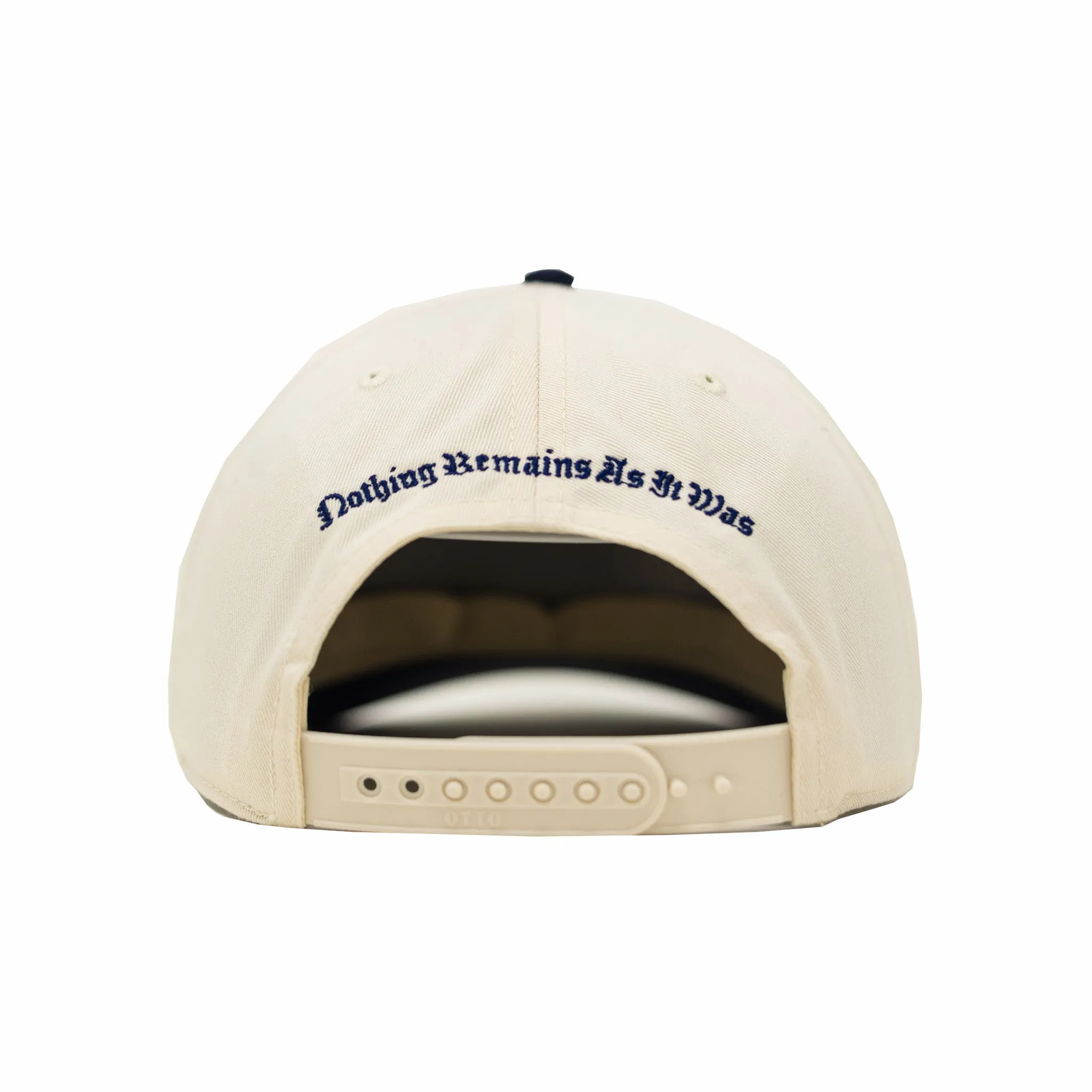 August 7 Year Anniversary "7" 5 Panel Snapback Hat (Navy/Natural)