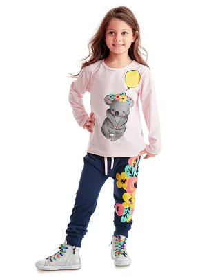 balonlu koala kiz çocuk t-shirt pantolon takim