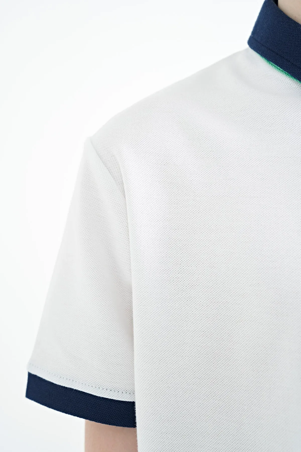 baskili cep detayli standart kalip polo yaka erkek çocuk t-shirt - 11144