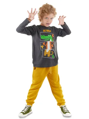 be wild erkek çocuk t-shirt pantolon takim