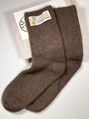 Best Cashmere Socks Women’s – Brown, Black and Charcoal with a Pattern