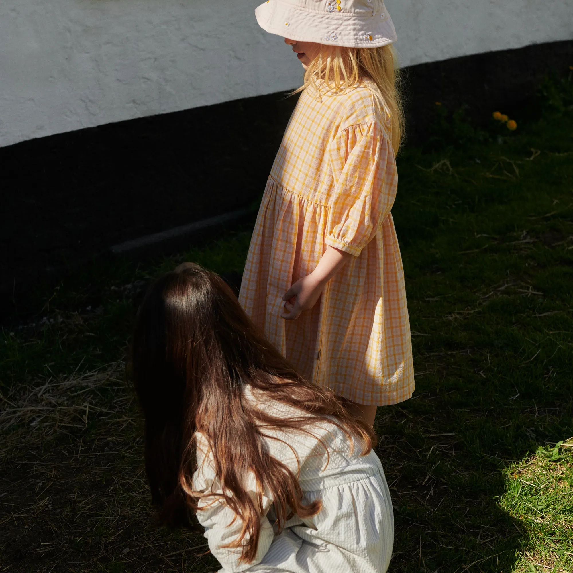 Bucket Hat Alec - powder yellow cherries