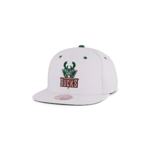 Bucks White Team Color Snapback HWC