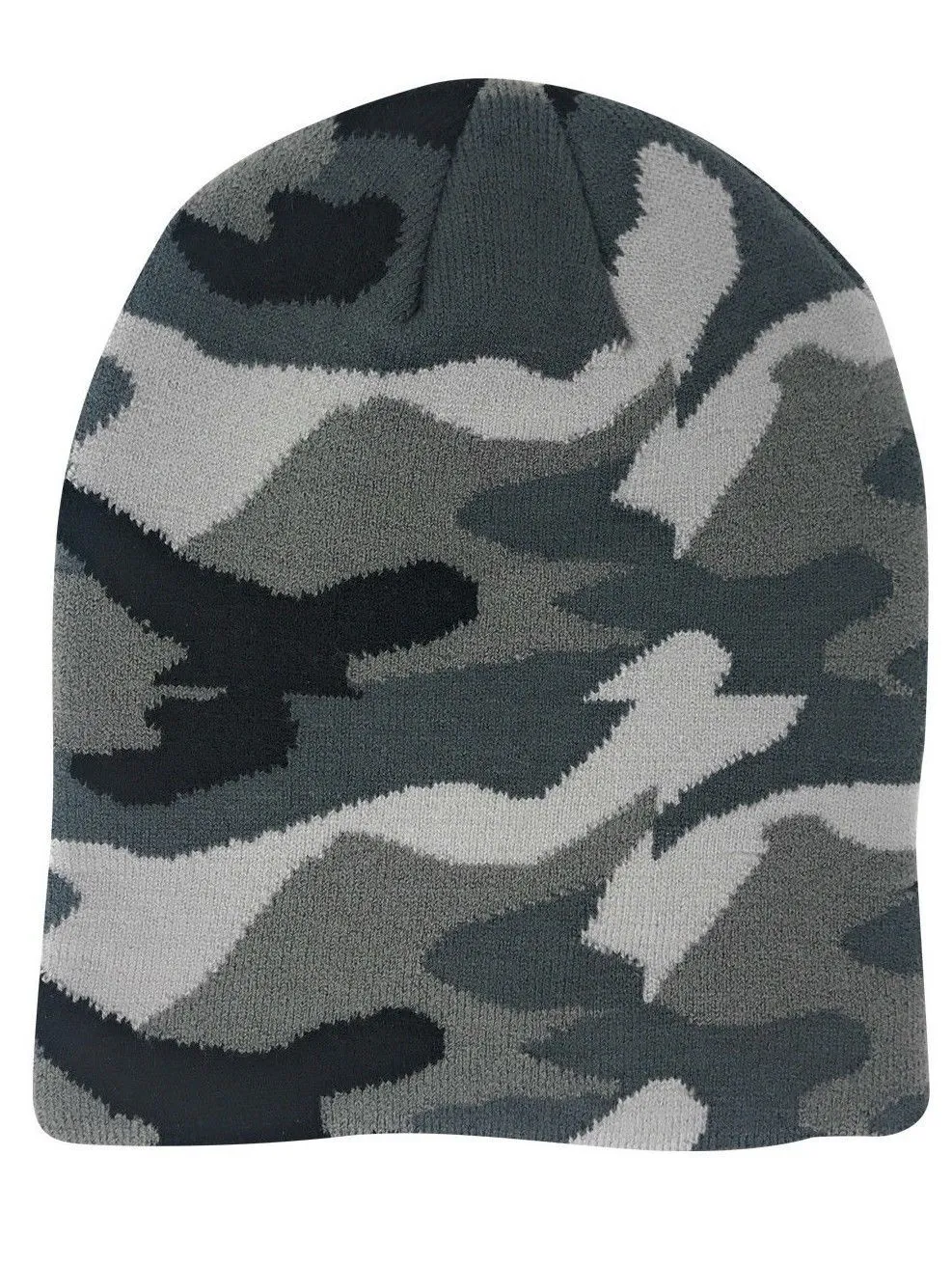 Casaba Double Layer Winter Beanies Camouflage Toboggan Caps Hats Men Women