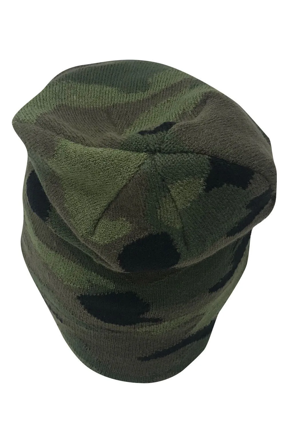 Casaba Double Layer Winter Beanies Camouflage Toboggan Caps Hats Men Women