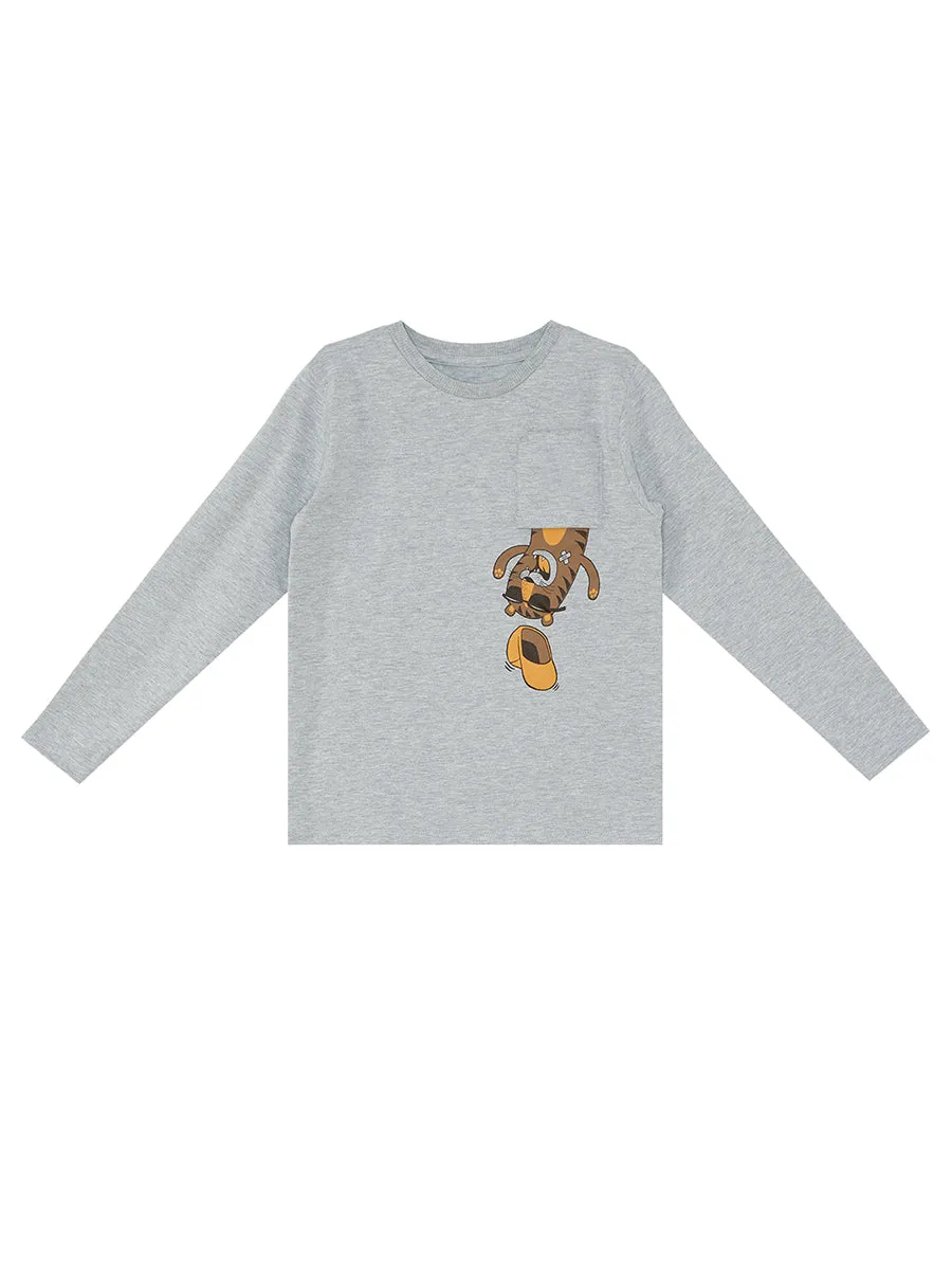 cepte kaplan erkek çocuk t-shirt pantolon takim