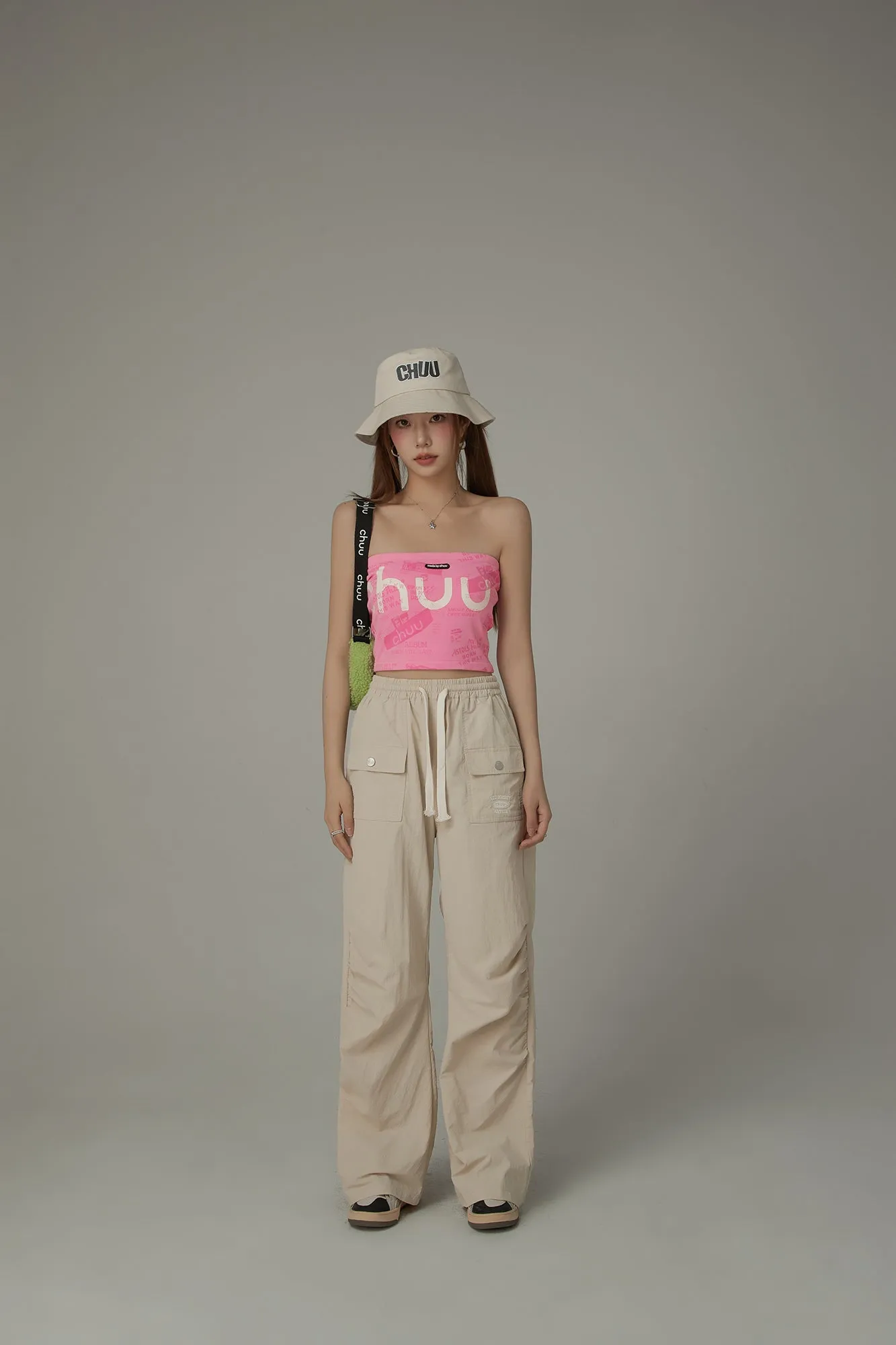 Chuu Lettering Cotton Bucket Hat