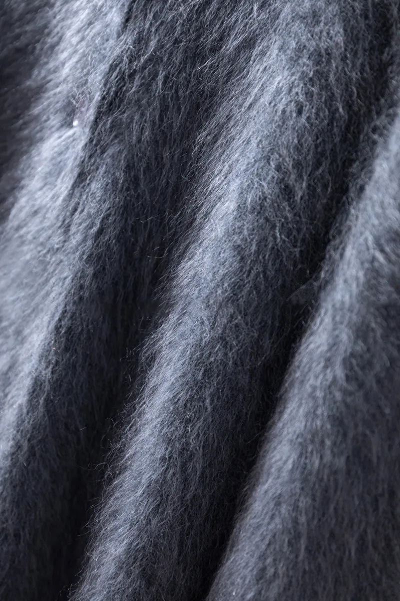Classic Brushed Cashmere Crewneck Button Front Cardigan