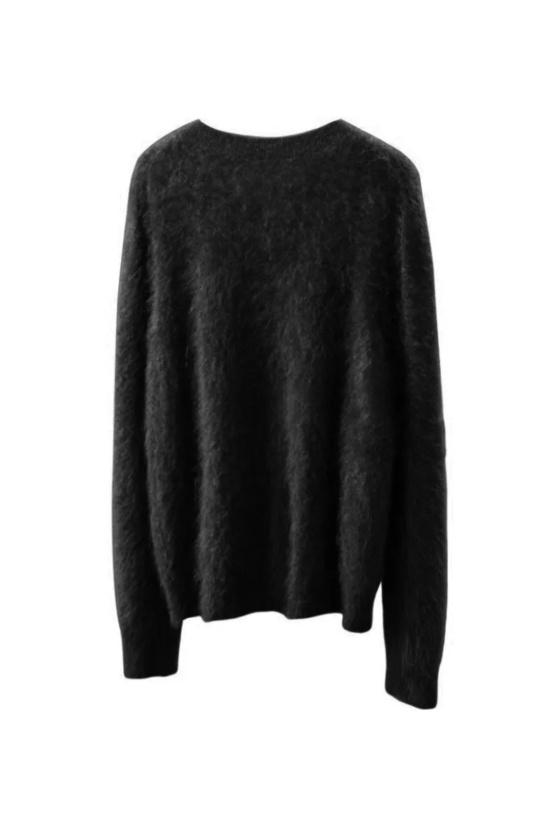 Classic Brushed Cashmere Crewneck Button Front Cardigan