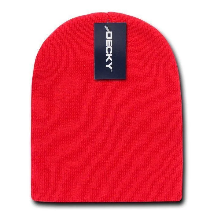 Classic Decky Short Knitted Acrylic Warm Beanies Skull Ski Caps Hats Unisex