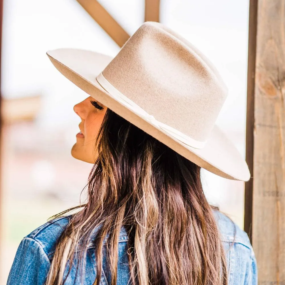 Crescent |  Womens Flipped Brim Felt Hat
