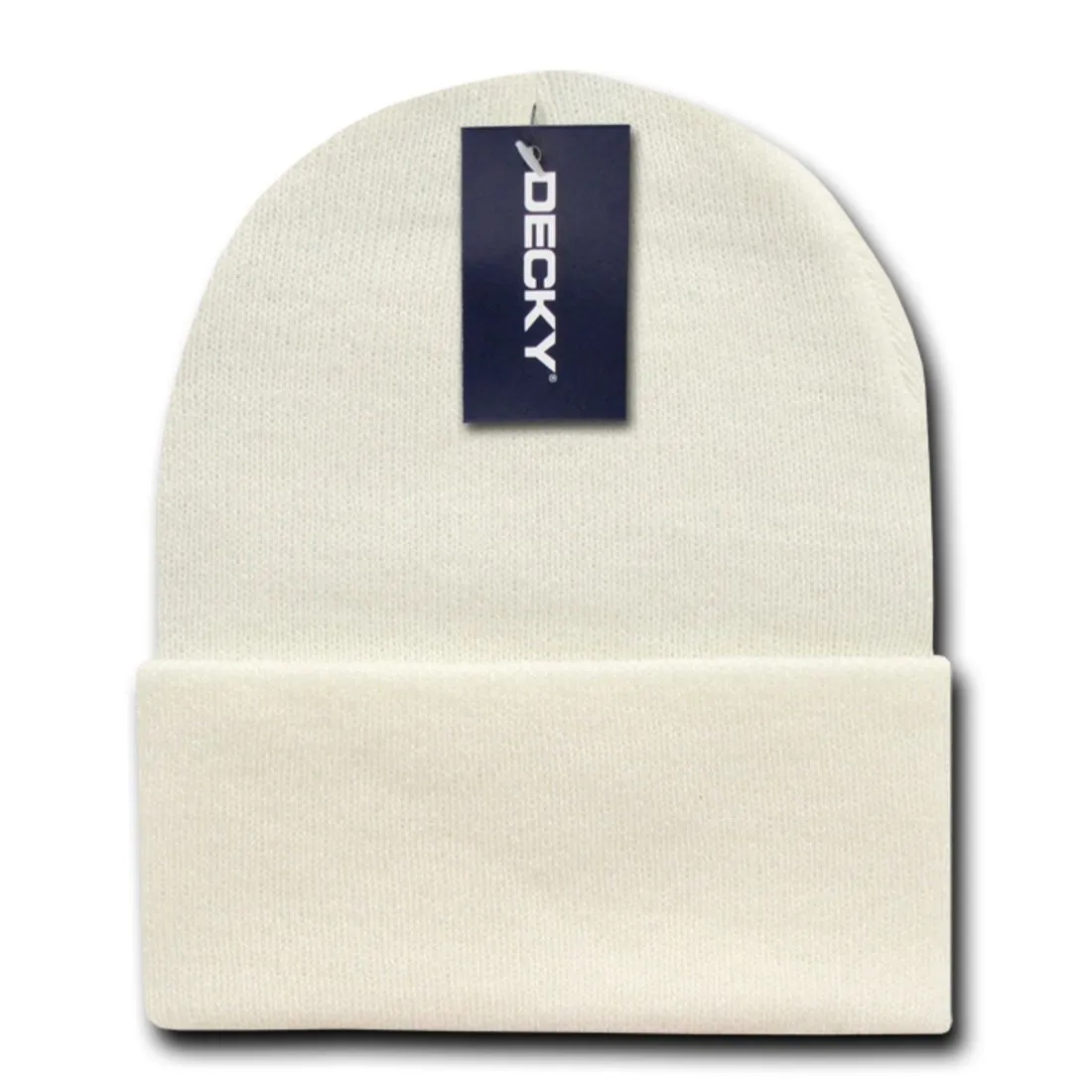 Decky KCP Long Cuffed Knit Beanies Hats Winter Warm Ski Skull Caps Snug Blank