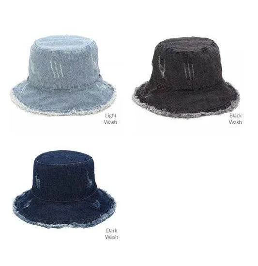 Denim Bucket Hat 3 Wash Shades