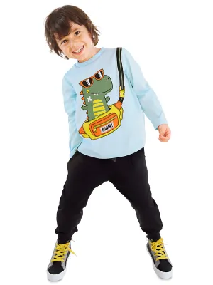 dino erkek çocuk t-shirt eşofmanalti takim