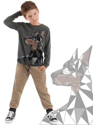 doberman erkek çocuk t-shirt pantolon takim