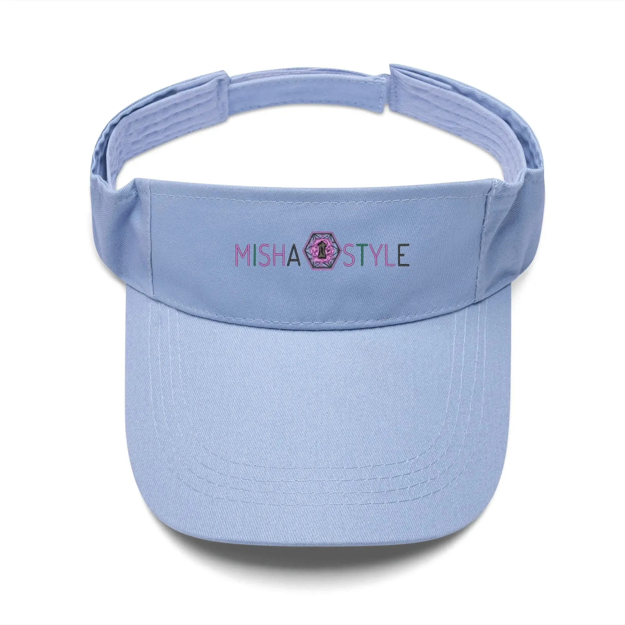 Embroidered Sun Visor Caps - Light Blue