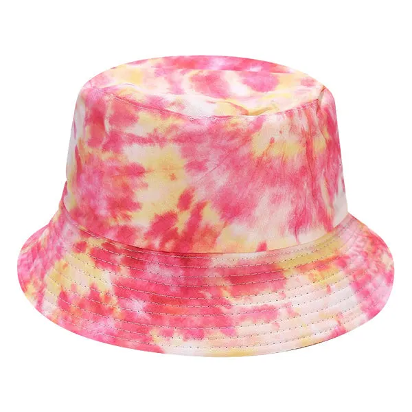 Fiery Tie-Dye Bucket Hat
