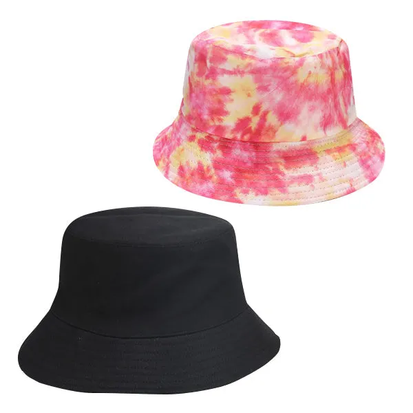 Fiery Tie-Dye Bucket Hat