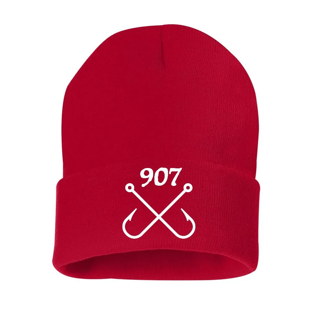 Fishing Hooks Rolled Beanie