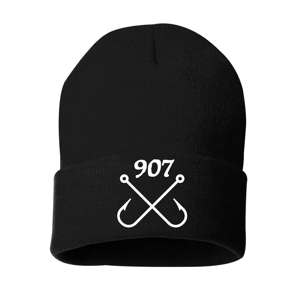 Fishing Hooks Rolled Beanie