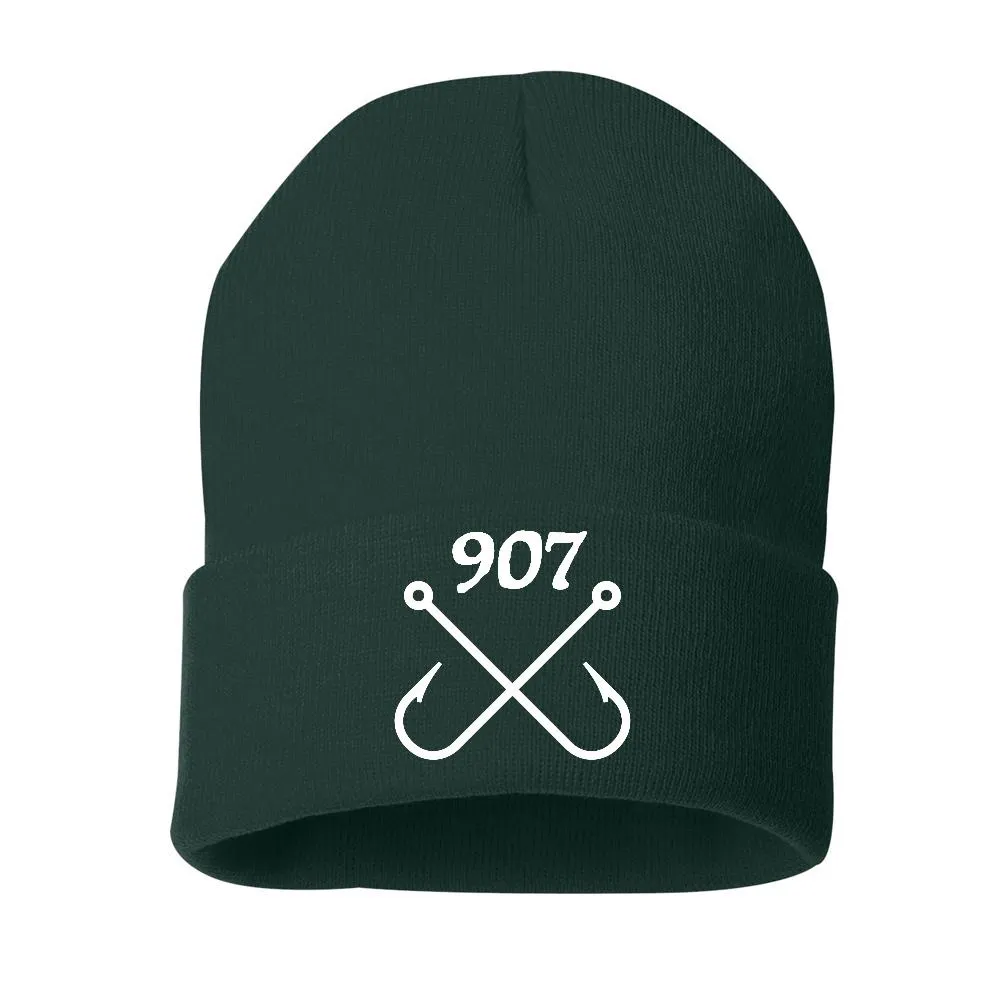 Fishing Hooks Rolled Beanie