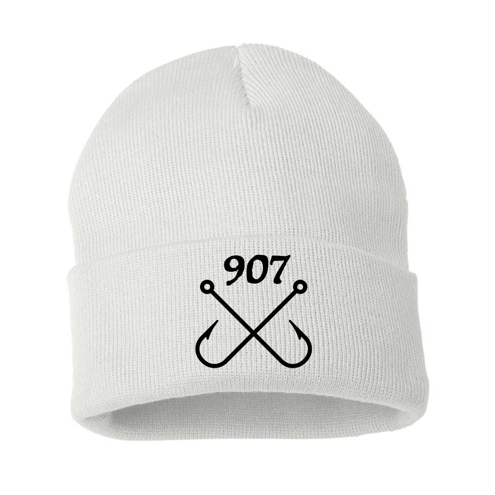 Fishing Hooks Rolled Beanie