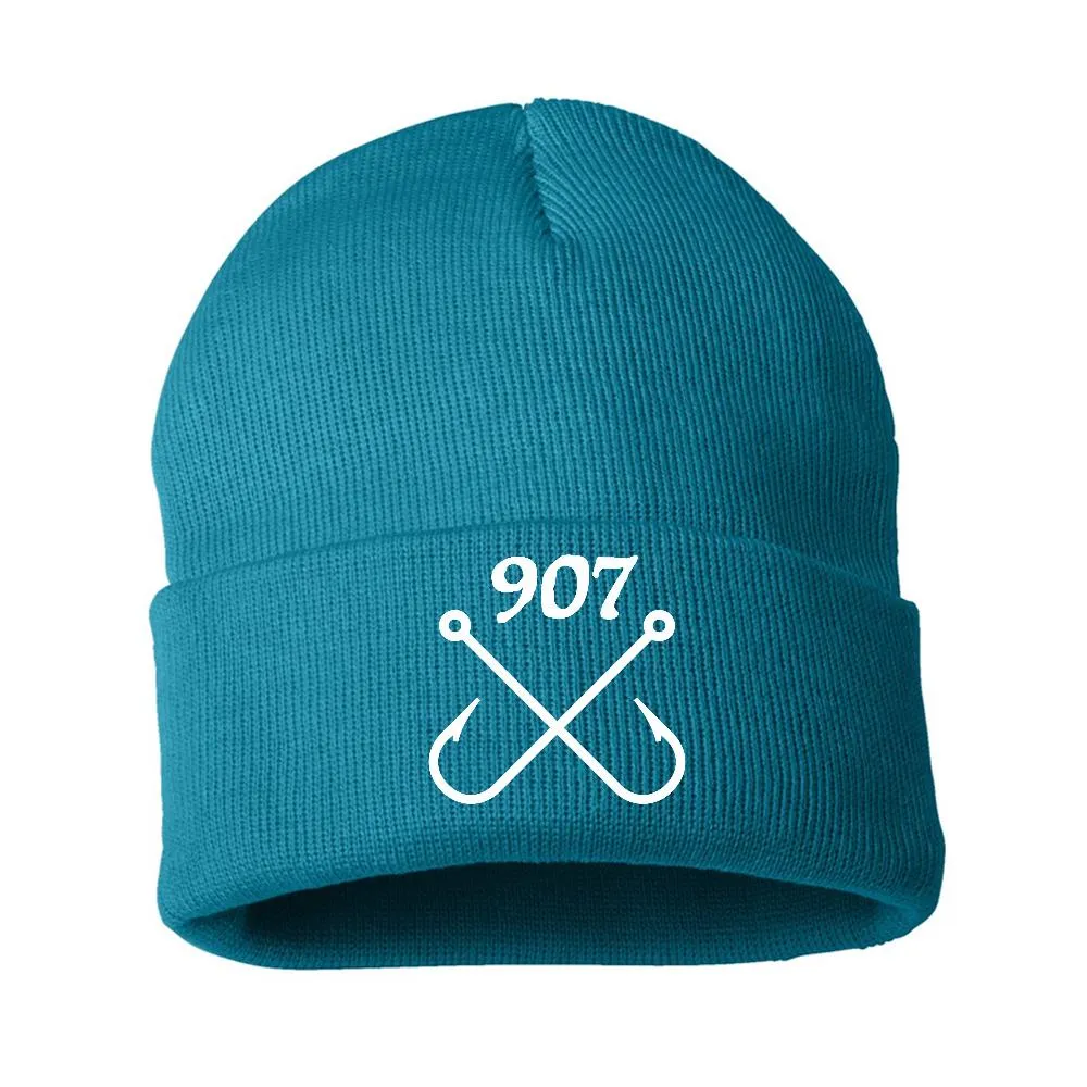 Fishing Hooks Rolled Beanie