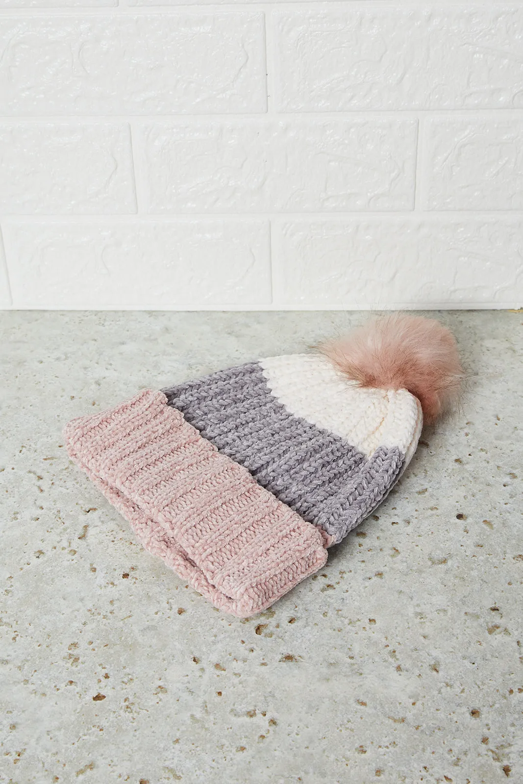Girls Assorted Knitted Beanies Set (Pack of 2)