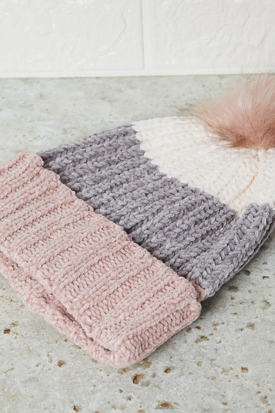 Girls Assorted Knitted Beanies Set (Pack of 2)