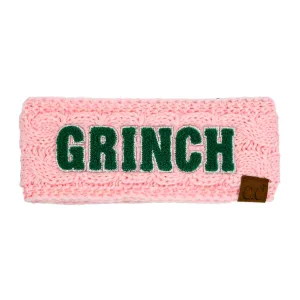 HWE-0035 Headwrap Pale Pink Grinch