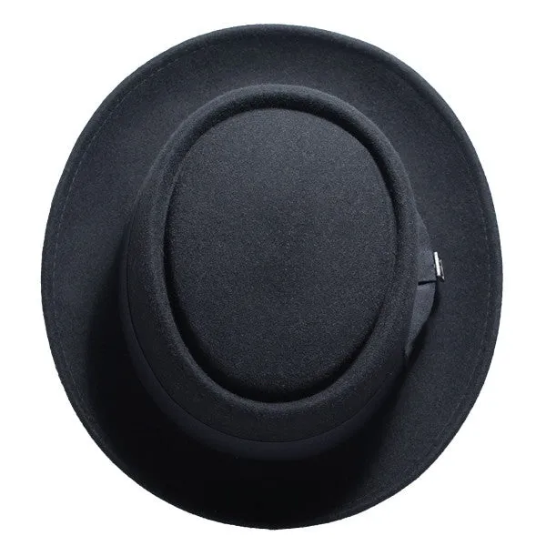Kenny K - "Heisenberg" Black Wool Felt Pork Pie Hat