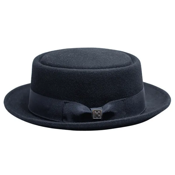 Kenny K - "Heisenberg" Black Wool Felt Pork Pie Hat