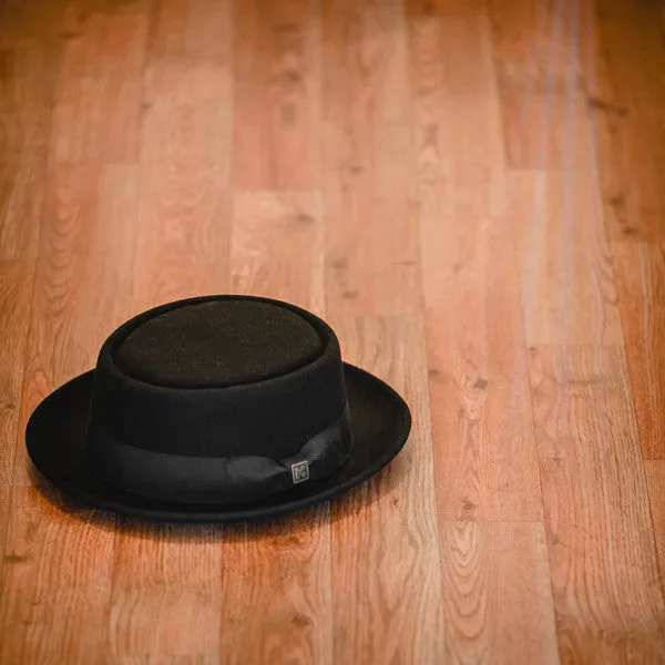 Kenny K - "Heisenberg" Black Wool Felt Pork Pie Hat