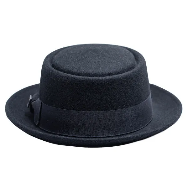 Kenny K - "Heisenberg" Black Wool Felt Pork Pie Hat