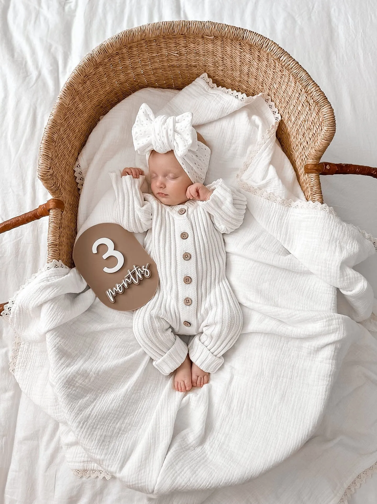 Knitted Newborn Romper Milk