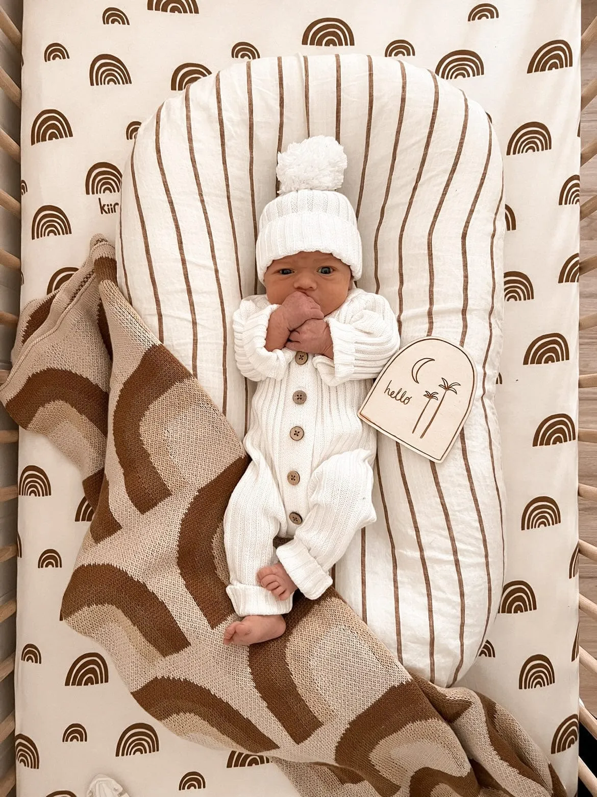 Knitted Newborn Romper Milk