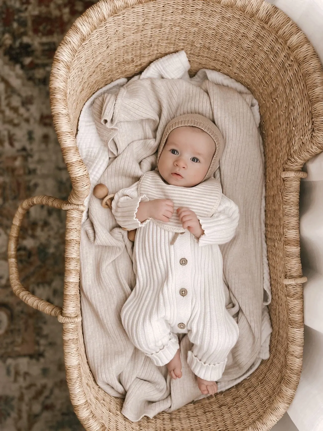 Knitted Newborn Romper Milk