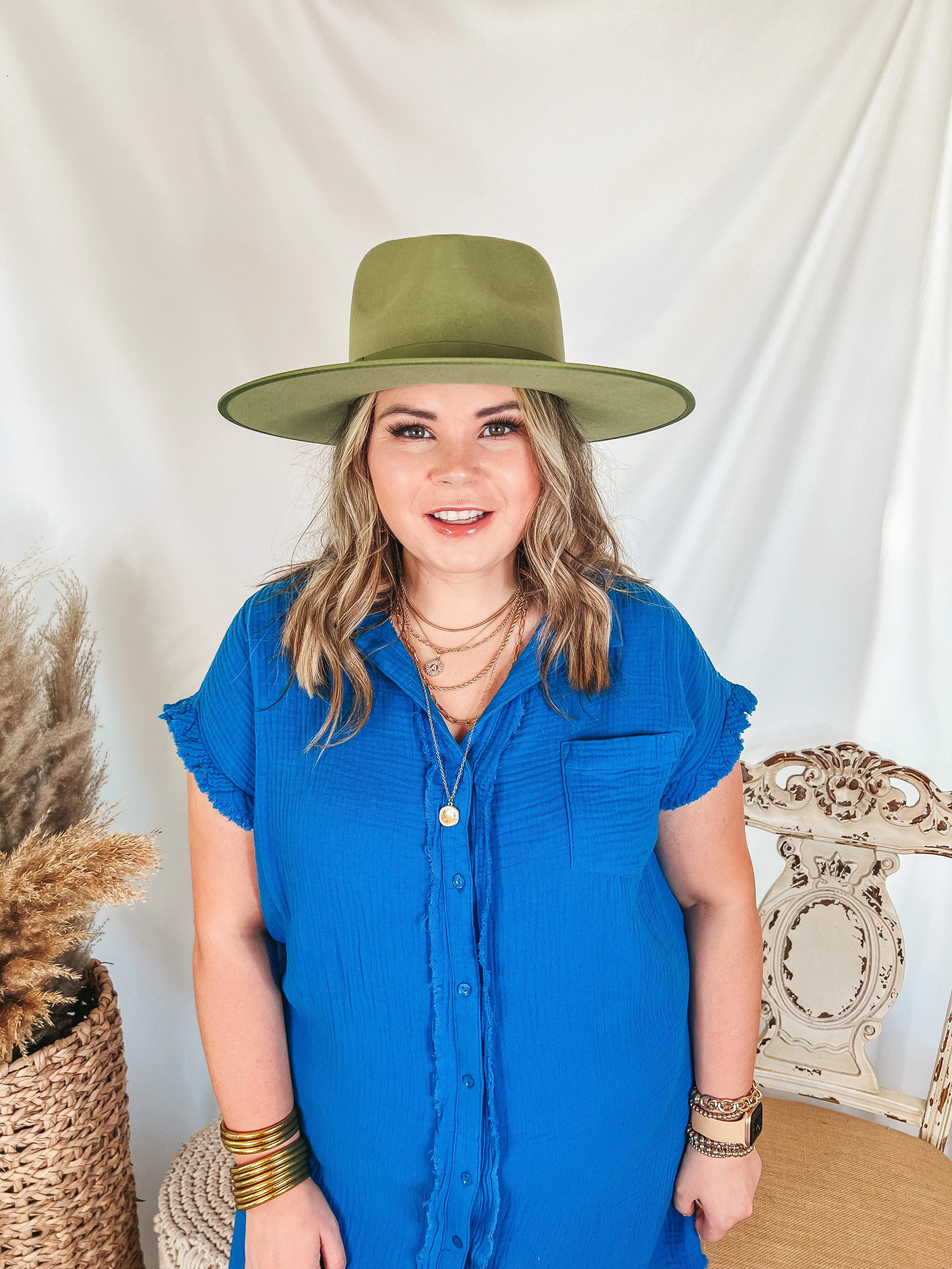Lack of Color | Cactus Rancher Wool Felt Hat in Green