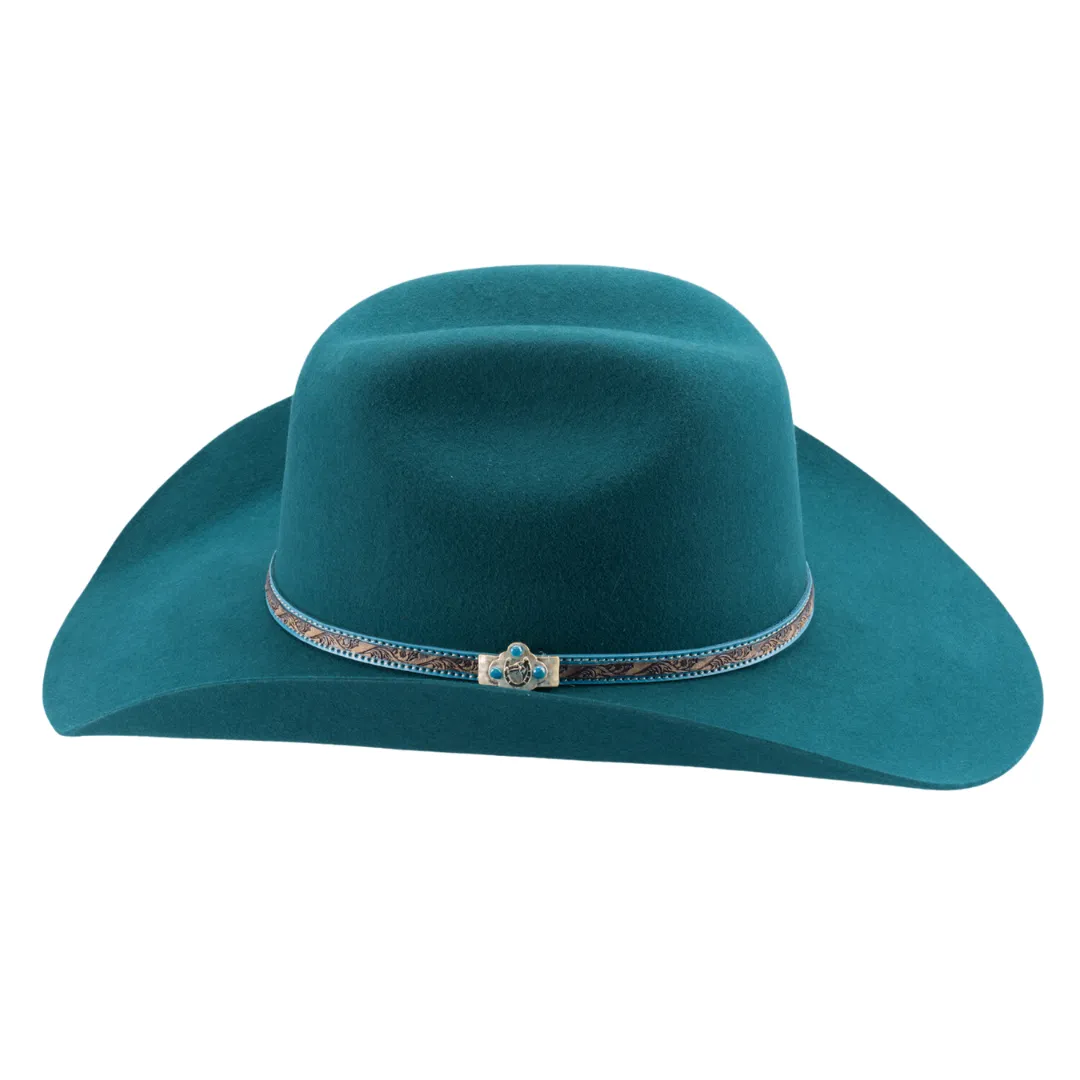 Life With You Felt 4x Hat- Turquoise 0870TU