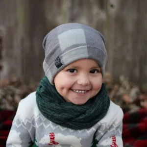 Light Green Buffalo Plaid | Cozy Sweater Knit Beanie
