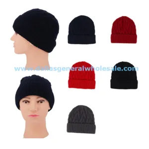 Men Casual Fur Lining Beanies Caps Wholesale