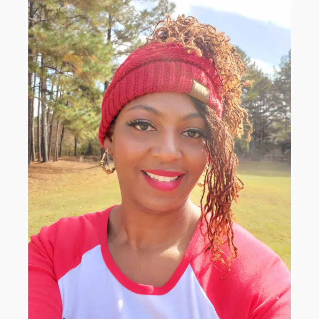 Messy Hair Don't Care/Afro Puff/Loc Ponytail Beanie